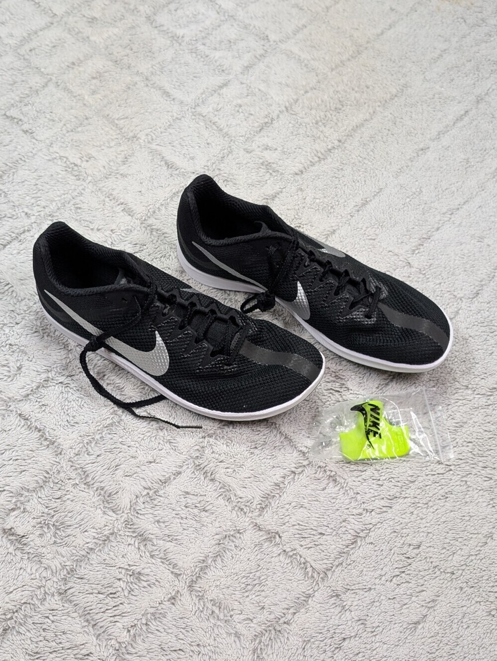 Nike Zoom Rival Black Silver Track Field Distance Spikes Mens 11.5 DC8725-001